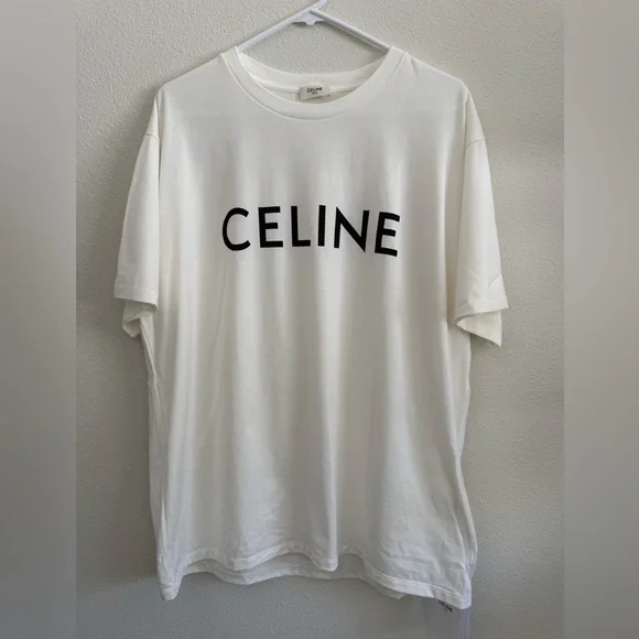 NWT Authentic CELINE Loose T-SHIRT in Cotton Jersey - Picture 2 of 6